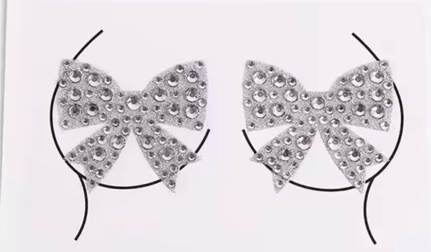 Rhinestone Bow nipple pasties