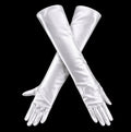 Long Satin Gloves