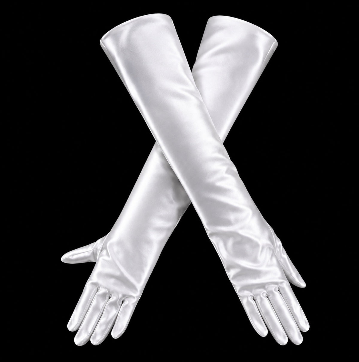 Long Satin Gloves